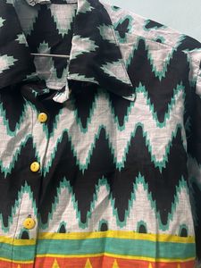 Printed Crop Shirt