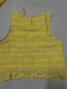 Cute Yellow Ruffled Top