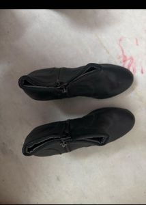 Black Wedge Heel Ankle Boots