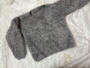 Gray Fuzzy Sweater