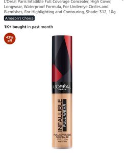 L'Oreal Infallible full coverage Concealer