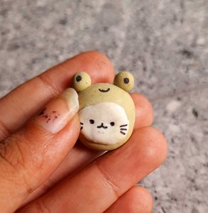 Cat With Froggy Cap Charm