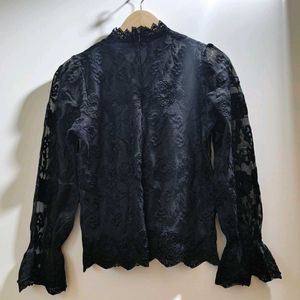 Elegant Black Lace Top