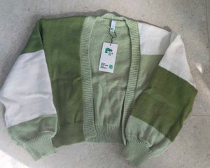 Cute Color Block Cardigan