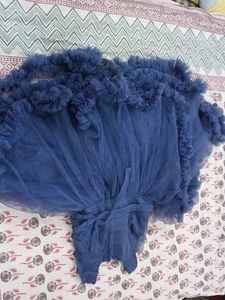 Blue Ruffle Tulle Dress
