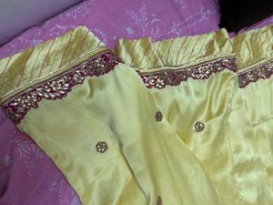 Golden Yellow Silk Lehenga Set (Without Dupatta)
