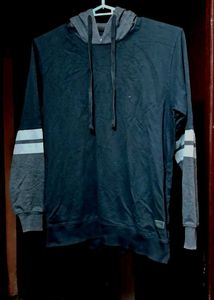 Striped Sleeve Hoodie
