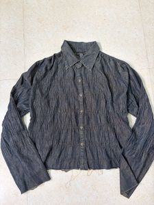 Y2K grunge denim  top🕸️🕷️