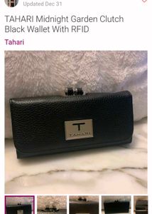TAHARI Midnight Garden Clutch black wallet