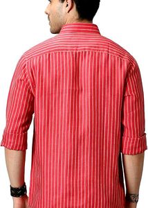 Striped Red Casual Shirt