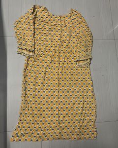 Yellow Printed Kurta Set with Dupatta