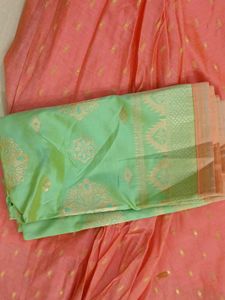 Peach Anarkali Suit with Dupatta