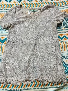Women Lavender Crochet Top