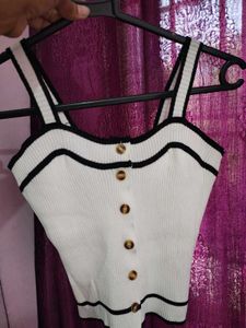 White Sleeveless Top