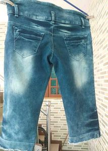 Denim Capri Pants