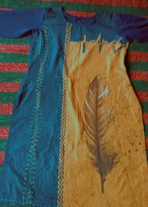 A Silk Kurta With Beautiful Design 🌼