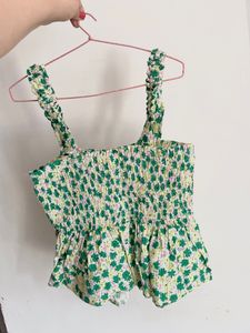 Cute Floral Peplum Top