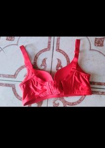 Red Padded Pushup Bra