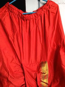 Festive Red Cotton Dhoti