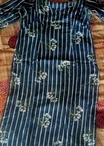 Floral Striped Salwar Kameez With Dupatta