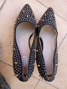 Studded Black Stylish Heels