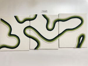 Handmade 3 Pieces Set Fiber Art Home Decor
