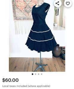 Vintage Sweet Polka Dot Skater Dress