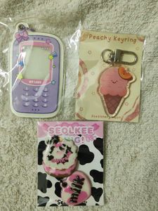 Set of 3 Cute Kawaii Keychains Bundle