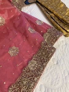 HEAVY BRIDAL PAKISTANI STITCHED SUIT &amp;  BROAD Lace