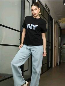 Shein Black NY Graphic Tee