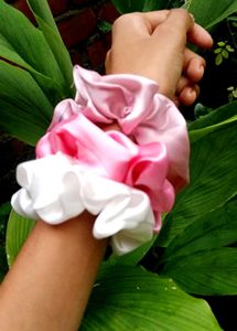 Satin Scrunchie Set - 3 Pack