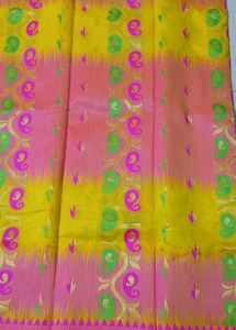 108)Pure Ikkat Jamdani Saree