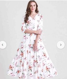 Floral White Dress