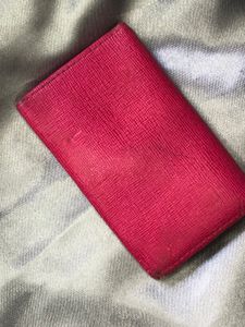 Furla Pink Leather Key Holder Authentic