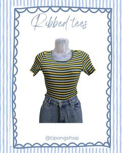 Striped Ribbed Tee