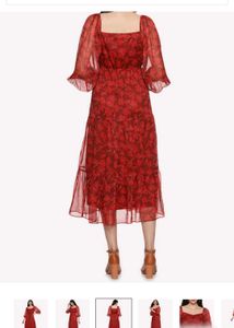 Floral Print Front Tie-knot Dress
