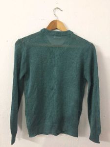Vintage Knit Cardigan - Sea green M