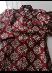 Boys&#39; Maroon Sherwani Set