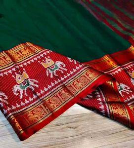 Elegant Dark Green Saree