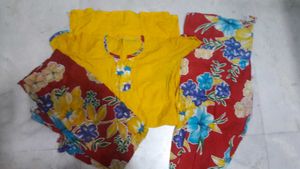 3 In 1 Cotton Kurta Suit Set