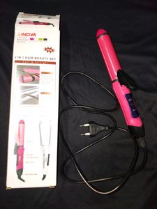 NEW INOVA HAIR CURLER &amp; STRAIGHTENER 2 IN 1