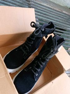 Ankle Length Black Boots