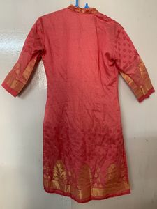 Pink Stitched Kurta