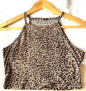Leopard Print Halter Top
