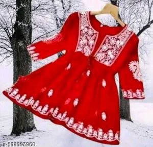 Red Embroidered Kurti