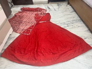 Hot Red Lehnga Choli