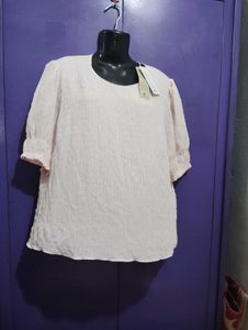 Pink Puff Sleeve Blouse