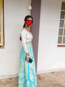 Unique Ethnic Lehenga Set (Without Golden Dupatta)