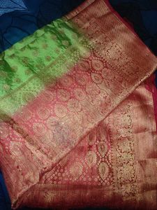 New Beautiful Double Shade Art Silk Saree