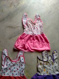 New Born Baby 0 to 3 Months Frocks Good Condition